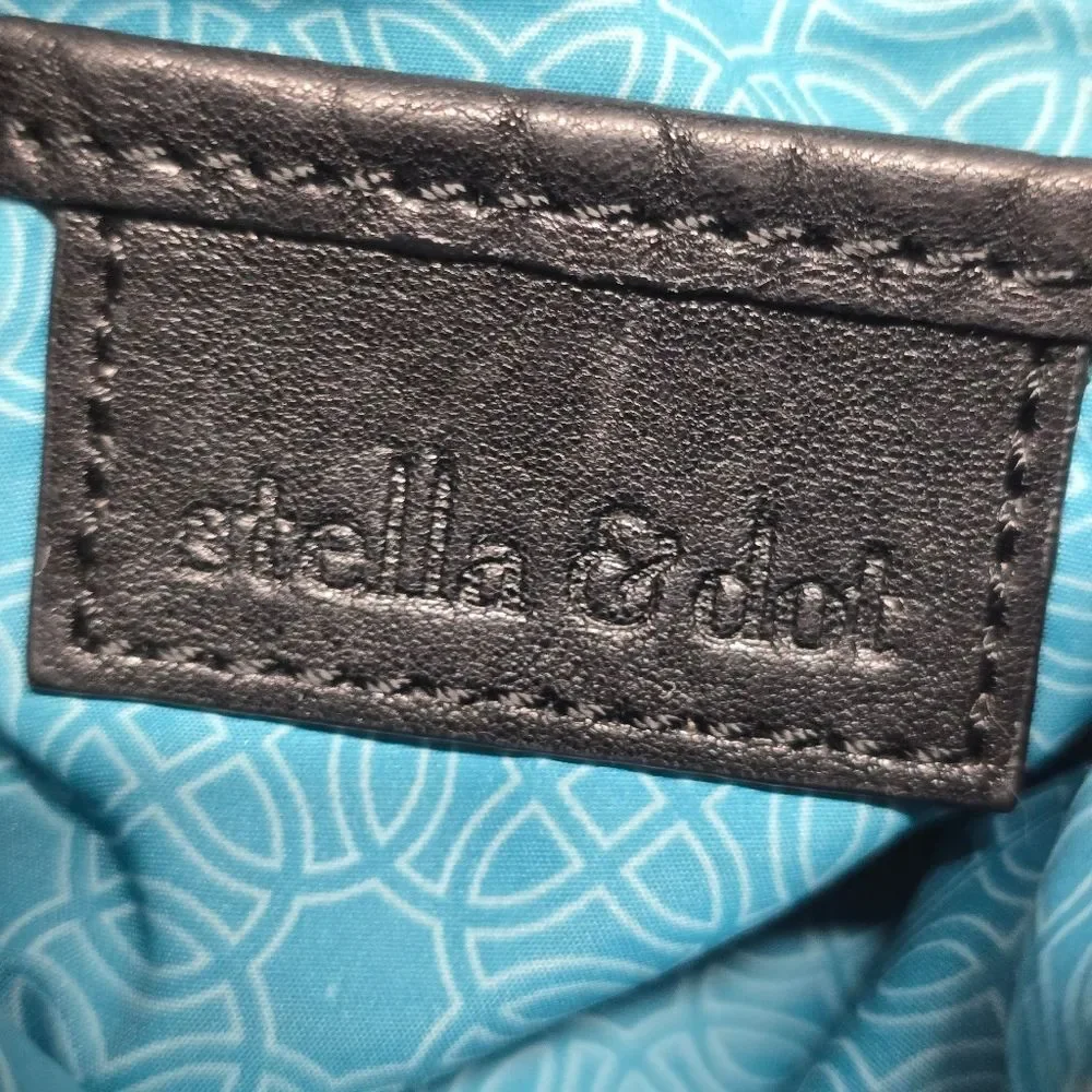 Stella & Dot Black Genuine Leather Crossbody Purse With Tassel Boho Grange Rock